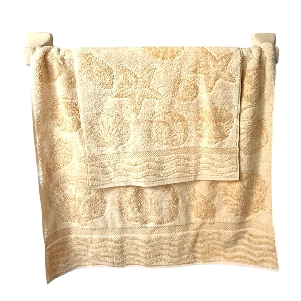 VTG Royal Velvet by Fieldcrest MCM Traditional Towel Set USA Cotton Golden Beach - Picture 2 of 6